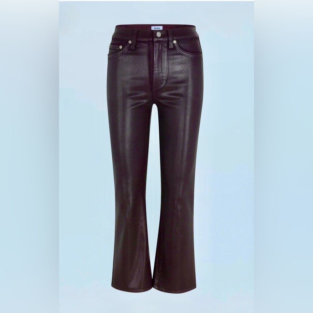 PISTOLA LENNON, HIGH RISE, CROP BOOT PANT - COATED DENIM (size 26)